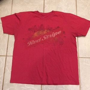 Red Stripe t-shirt size L